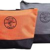 Klein Tools 55470 Utility Bag, Stand-Up Zipper Tool Bags in Orange/Black, Gray/Black (2 X Pack of 2) - Image 2