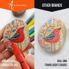 Acrylic Paint Pens for Rock Painting, Stone, Ceramic, Glass, Wood, Fabric, Canvas, Porcelain. Set of 12 Acrylic Paint Markers Medium Tip - Image 6